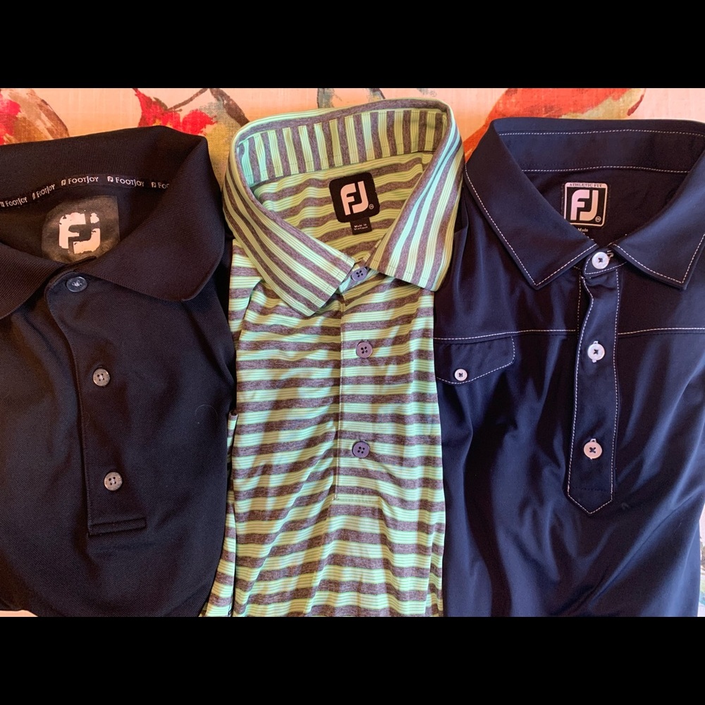 FootJoy Golf Polo Shirts Men's 2XL XXL  Lot Of 3